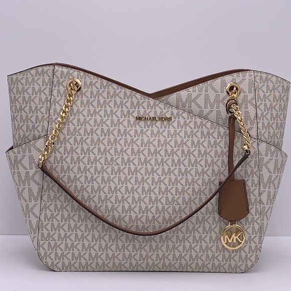 MICHAEL KORS LARGE X CHAIN LOGO SHOULDER BAG - Picture 6 of 15